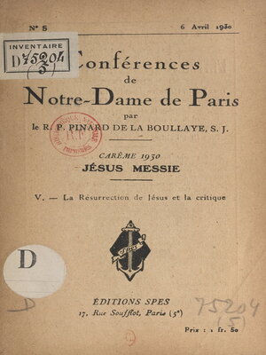 cover image of Carême 1930. Jésus-Messie (5)